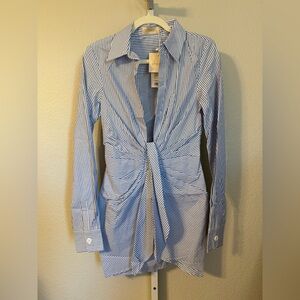 Choosy Blue Striped Mini Dress Size‎ 0